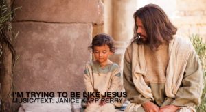 Jesus sitting with little child